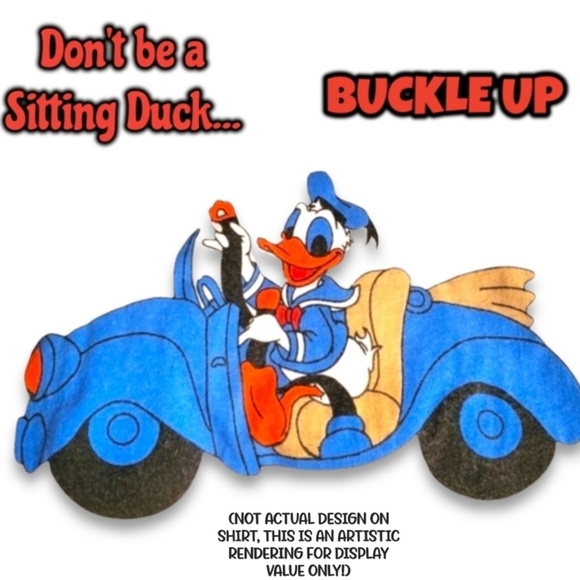 Hanes Fifty-Fifty Donald Duck Single Stitch White Rare Vintage 80s 90s OOAK Tee - Picture 2 of 10